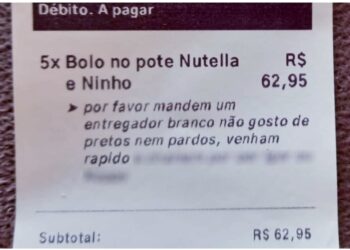 *Empresária se indigna com pedido de cliente racista por aplicativo Mandem entregador Branco,não gosto de pretos e nem pardos*