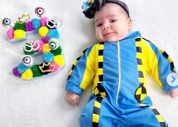 Vivian Amorim fantasia a filha de Dummy ao comemorar mesversário: “Nossa Big Baby Brasil