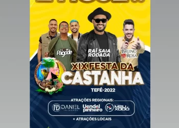 Raí Saia Rodada, Bruno Rosa e I Love Pagode, estão entre as atrações confirmadas para a 19ª Festa da Castanha