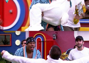 Arthur Aguiar volta para a casa do BBB 22 vestido de coelho após vencer Paredão Falso