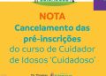 Prefeitura de Manaus cancela as pré-inscrições para o curso de Cuidador de Idosos ‘Cuidadoso’ da FDT